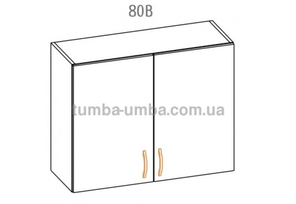 Фото-схема тумбы Алина "Верх 80В" Мебель-Сервис дешево от производителя с доставкой по всей Украине