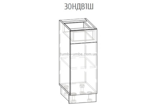 Фото-схема шкаф-стол Грета 30НДВ1Ш 30 см Мебель-Сервис дешево от производителя с доставкой по всей Украине