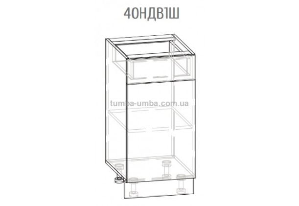 Фото-схема шкаф-стол Грета 40НДВ1Ш Мебель-Сервис дешево от производителя с доставкой по всей Украине