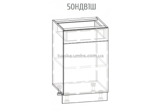 Фото-схема шкаф-стол Грета 50НДВ1Ш Мебель-Сервис дешево от производителя с доставкой по всей Украине
