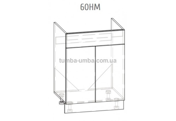 Фото-схема тумба под мойку Грета 60НМ Мебель-Сервис дешево от производителя с доставкой по всей Украине