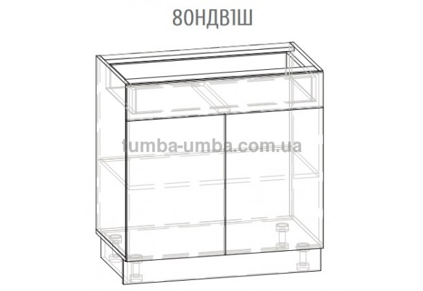 Фото-схема шкаф-стол Алина 80НДВ1Ш Мебель-Сервис дешево от производителя с доставкой по всей Украине