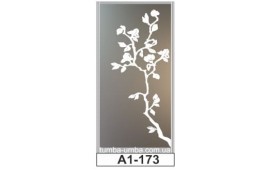 Пескоструйный рисунок А1-173 на одну дверь шкафа-купе. Цветы