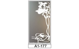 Пескоструйный рисунок А1-177 на одну дверь шкафа-купе. Цветы