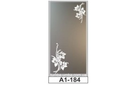 Пескоструйный рисунок А1-184 на одну дверь шкафа-купе. Цветы