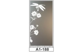 Пескоструйный рисунок А1-188 на одну дверь шкафа-купе. Цветы