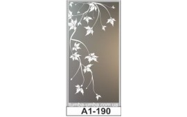 Пескоструйный рисунок А1-190 на одну дверь шкафа-купе. Цветы