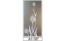 Пескоструйный рисунок А1-197 на одну дверь шкафа-купе. Цветы