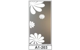 Пескоструйный рисунок А1-203 на одну дверь шкафа-купе. Цветы