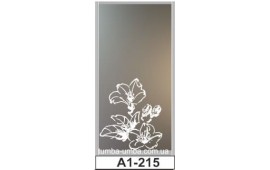 Пескоструйный рисунок А1-215 на одну дверь шкафа-купе. Цветы