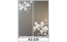 Пескоструйный рисунок А2-229 на две двери шкафа-купе. Цветы