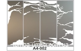 Пескоструйный рисунок А4-002 на четыре двери шкафа-купе. Узор