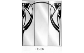 Пескоструйный рисунок П3-26 на три двери шкафа-купе. Узор