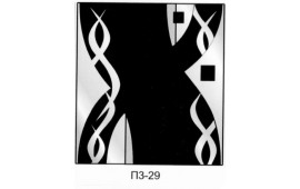 Пескоструйный рисунок П3-29 на три двери шкафа-купе. Узор