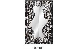 Пескоструйный рисунок 02-10 на две двери для шкафа-купе. Узор