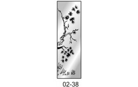 Пескоструйный рисунок 02-38 на одну дверь шкафа-купе. Дерево