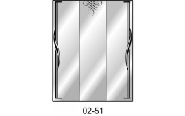 Пескоструйный рисунок 02-51 на три двери шкафа-купе. Узор