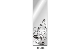 Пескоструйный рисунок 05-04 на одну дверь шкафа-купе. Цветы