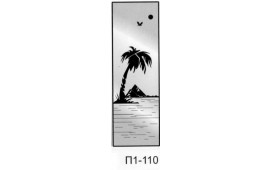 Пескоструйный рисунок П1-110 на одну дверь шкафа-купе. Пальмы