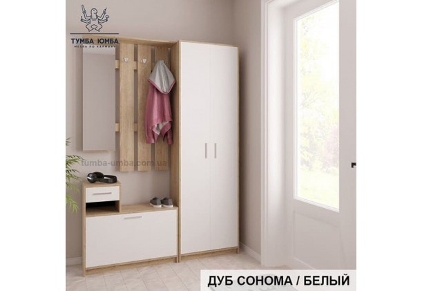 Фото недорогой готовый стандартный платяной Модерн-Шкаф Алекс для одежды в цвете дуб сонома / белый дешево от производителя с доставкой по всей Украине