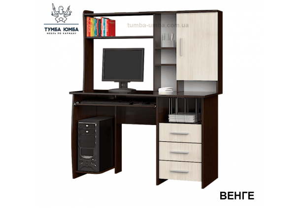 Фото готовий прямий стандартний стіл Студент-Клас в офіс або додому для ноутбука або ПК в кольорі венге дешево від виробника з доставкою по всій Україні