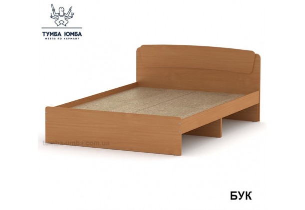 фото стандартная кровать Классика-160 см Компанит в спальню, на дачу или для общежития в цвете бук дешево от производителя с доставкой по всей Украине
