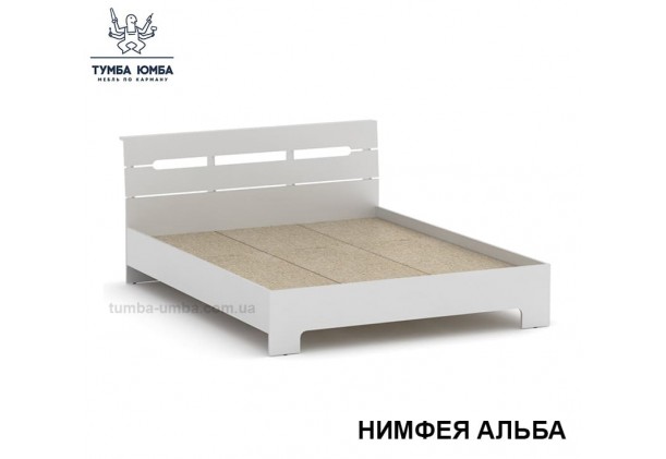 фото стандартная кровать Стиль-140 см Компанит в спальню, на дачу или для общежития в цвете Нимфея Альба (белый структурный) дешево от производителя с доставкой по всей Украине