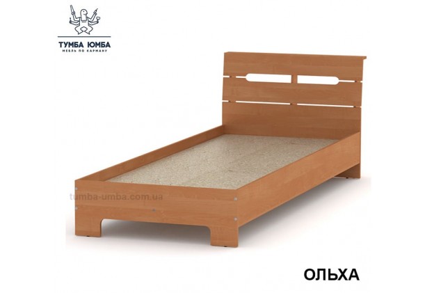 фото стандартная кровать Стиль-90 см Компанит в спальню, на дачу или для общежития в цвете ольха дешево от производителя с доставкой по всей Украине