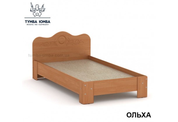 фото стандартная кровать-100 МДФ Компанит в спальню, на дачу или для общежития в цвете ольха дешево от производителя с доставкой по всей Украине