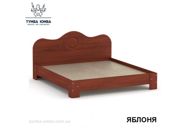 фото стандартная кровать-170 МДФ Компанит в спальню, на дачу или для общежития в цвете яблоня дешево от производителя с доставкой по всей Украине