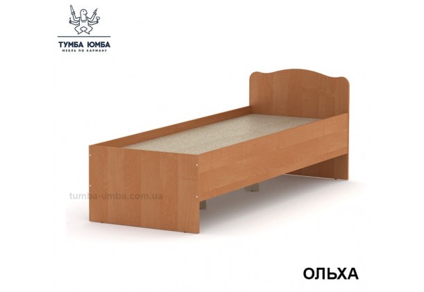 фото стандартная кровать 80 см Компанит в спальню, на дачу или для общежития в цвете ольха дешево от производителя с доставкой по всей Украине