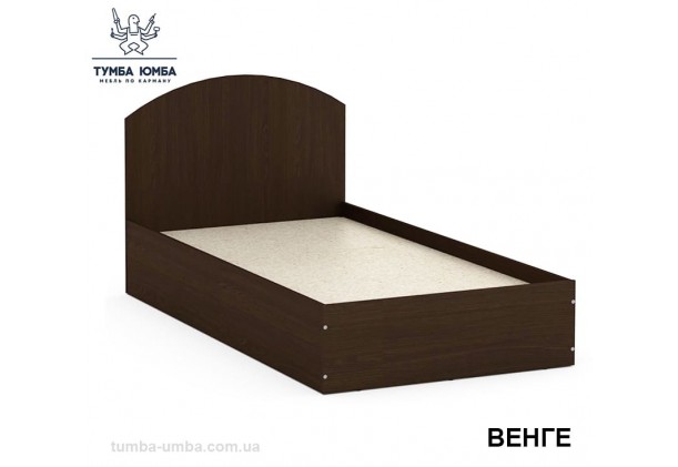 фото стандартная кровать 90 см с нишей для хранения Компанит в спальню, на дачу или для общежития в цвете венге дешево от производителя с доставкой по всей Украине