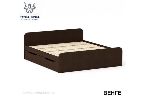 фото стандартная кровать Виола-160 см Компанит в спальню, на дачу или для общежития в цвете венге дешево от производителя с доставкой по всей Украине