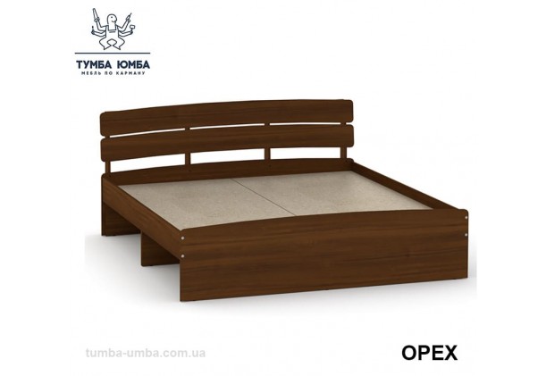 фото стандартная кровать Модерн-160 см Компанит в спальню, на дачу или для общежития в цвете орех дешево от производителя с доставкой по всей Украине