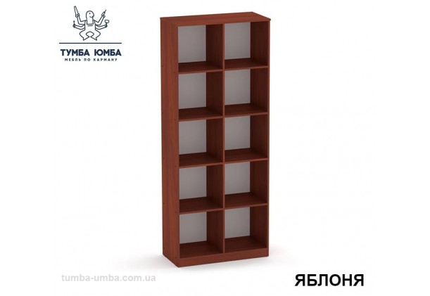 Фото недорогой стандартный мебельный открытый пенал-стеллаж КШ-2 ДСП с полками для дома и офиса в цвете яблоня дешево от производителя с доставкой по всей Украине