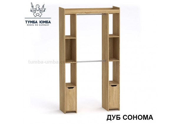 Фото недорогой стандартный мебельный открытый  ДСП с полками для дома и офиса в цвете дуб сонома дешево от производителя с доставкой по всей Украине