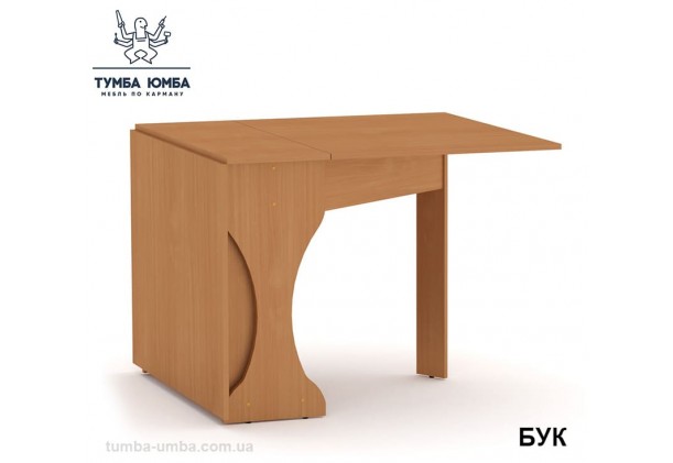 фото недорогой современный раскладной стол-книжка-4 ДСП Компанит цвет бук в интернет-магазине мебели эконом-класса TUMBA-UMBA™
