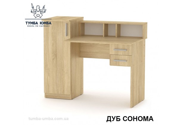 Фото готовый прямой стандартный стол Пипи-1 в офис, для ребенка, для дома или для учителя в цвете дуб сонома дешево от производителя с доставкой по всей Украине