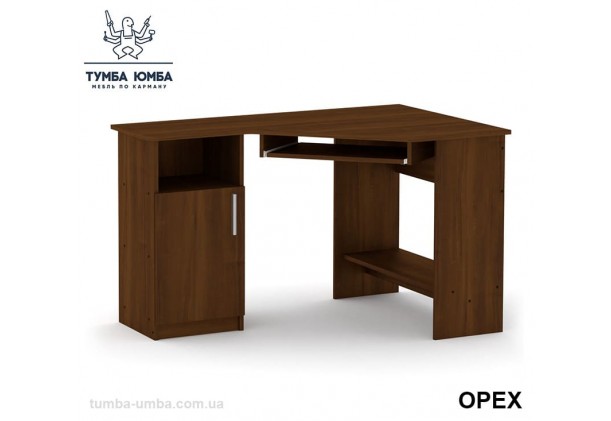Фото готовый угловой стандартный стол СУ-14 в офис или домой для ноутбука или ПК в цвете Орех Экко дешево от производителя с доставкой по всей Украине