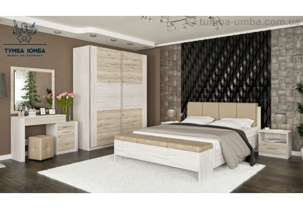 фото модульная спальня белая Ким в интерьере дешево от производителя с доставкой по всей Украине в интернет-магазине TUMBA-UMBA™