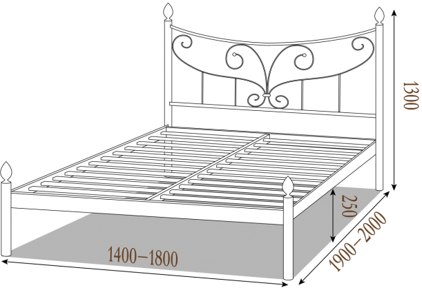 Кровать металлическая Луиза